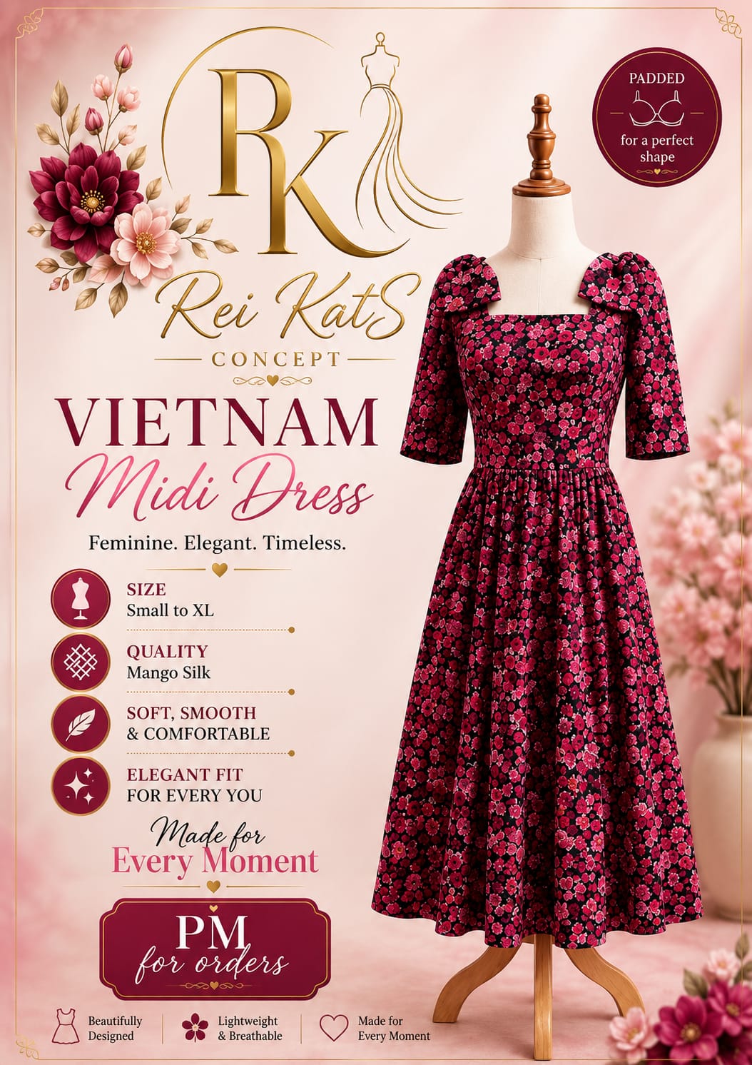 Floral midi dress